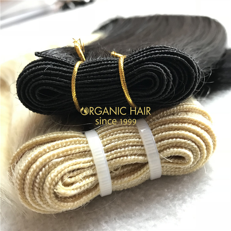 Best human hand tied weft #1Bcolor  VS human machine weft #60 color X117